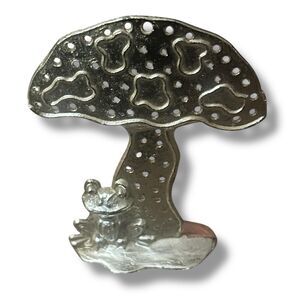 Vintage 70s Frog Mushroom Earring Display Holder Retro Revere USA